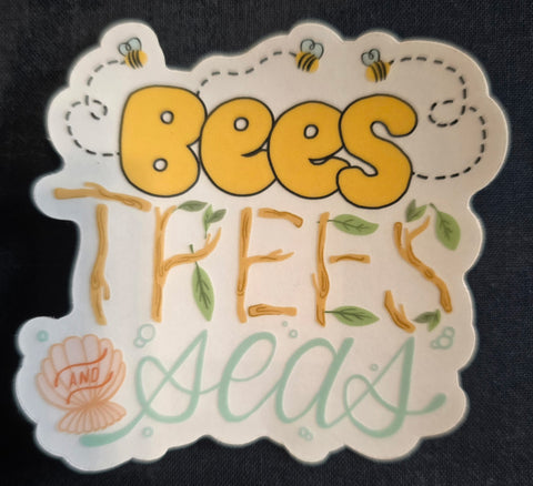 Bees Trees and Seas Sticker