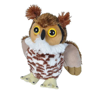 Hug'ems-Mini Great Horned Owl Stuffed Animal - 7"