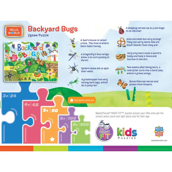 Hello, World! - Backyard Bugs 60 Piece Puzzle