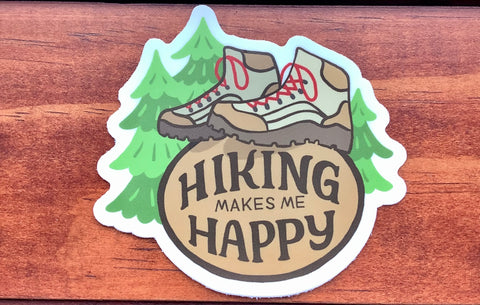 Hiking Makes Me Happy Sticker