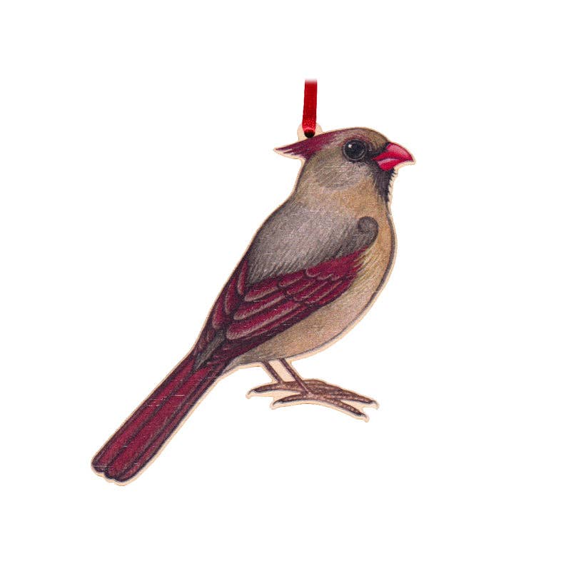Northern Cardinal Female Bird Christmas Holiday Ornament Keepsake