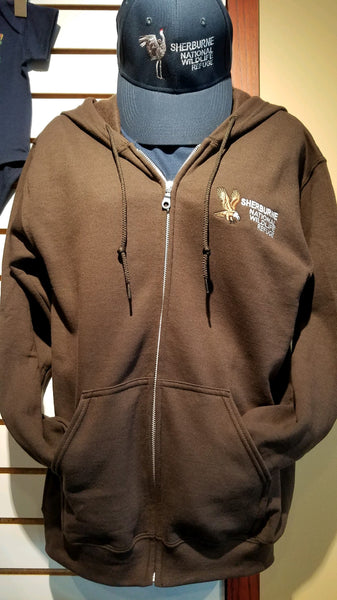 Clearance - Sherburne National Wildlife Refuge Zipped-hooded Sweatshirt - Brown