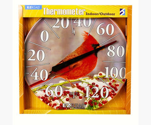 Winter Cardinal thermometer 12.5 inch