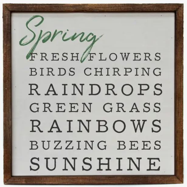 Spring Fresh Flowers Garden Sign - Spring Décor
