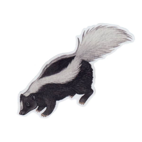 Striped Skunk Vinyl Animal Sticker