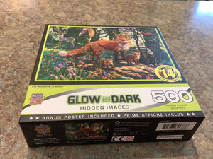 Fox Glow in the dark hidden images 500 jigsaw puzzle